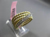 ESTATE .36CT DIAMOND 14KT WHITE & YELLOW GOLD 3D MULTI ROW CRISS CROSS LOVE RING