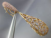 ESTATE EXTRA LARGE 5.34CT PINK DIAMOND 18K ROSE GOLD FILIGREE TEAR DROP EARRINGS