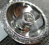 ESTATE .52CT DIAMOND 18K WHITE GOLD 3D SOLITAIRE CIRCLE OF LIFE FLOATING PENDANT
