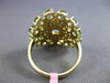 ESTATE LARGE 2.13CT DIAMOND & AAA MULTI GEM 14K YELLOW GOLD CIRCULAR FLOWER RING