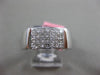 ESTATE WIDE .64CT DIAMOND 18K WHITE GOLD 3D RECTANGULAR WEDDING ANNIVERSARY RING