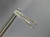 ESTATE .25CT DIAMOND 14KT WHITE GOLD 3D TWO ROW TRIANGULAR OVAL HOOP EARRINGS