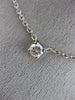ESTATE .40CT ROUND DIAMOND 14KT WHITE GOLD 3D CLASSIC 4 PRONG SOLITAIRE NECKLACE