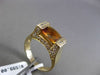 ESTATE LARGE 1.79CT DIAMOND & EXTRA FACET CITRINE 14KT YELLOW GOLD TENSION RING