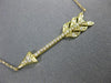 ESTATE .10CT DIAMOND 14KT YELLOW GOLD 3D CLASSIC CUPIDS ARROW LOVE NECKLACE