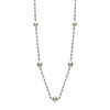 ESTATE WHITE TOPAZ & SOUTH SEA PEARL 14K BLACK GOLD BY THE YARD TIN CUP NECKLACE