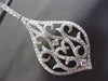 ESTATE LARGE 2.53CT DIAMOND 18K WHITE GOLD 3D FILIGREE HANGING FLOATING EARRINGS