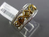 ESTATE 1.25CT MULTI COLOR DIAMOND 14KT WHITE GOLD MILGRAIN MULTI SHAPE FUN RING