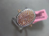 ESTATE WIDE .52CT WHITE & PINK DIAMOND 18KT WHITE & ROSE GOLD OVAL CLASSIC RING