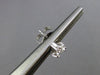 ESTATE .27CT DIAMOND 14KT WHITE GOLD 3D CLASSIC TRILLION STUD EARRINGS #25339