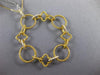 ESTATE EXTRA LARGE .31CT DIAMOND 18K YELLOW GOLD 3D FLOWER CIRCULAR FUN PENDANT