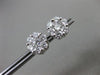 ESTATE LARGE 1.0CT DIAMOND 14KT WHITE GOLD CLASSIC CLUSTER FLOWER STUD EARRINGS