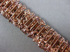 ESTATE WIDE 28.28CT FANCY MULTI COLOR DIAMOND 18K ROSE GOLD MULTI SHAPE BRACELET