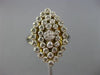 ESTATE LARGE .86CT DIAMOND 18K 2 TONE GOLD 3D FILIGREE MILGRAIN ANNIVERSARY RING