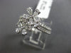 ESTATE WIDE 1.06CT DIAMOND 18K WHITE GOLD MULTI FLOWER WEDDING ANNIVERSARY RING