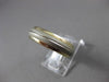 ESTATE 14KT WHITE & YELLOW GOLD CLASSIC SOLID WEDDING BAND RING 6mm #23222