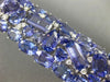ESTATE EXTRA LARGE 113.88CT DIAMOND & AAA TANZANITE 18KT WHITE GOLD 3D BRACELET