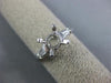 ESTATE .25CT DIAMOND PLATINUM 3D THREE STONE SEMI MOUNT ENGAGEMENT RING #26389