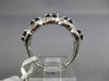 ESTATE 1.57CT DIAMOND & AAA SAPPHIRE 18K WHITE GOLD 3D INFINITY ANNIVERSARY RING