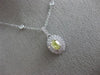 ESTATE 1.12CT WHITE & FANCY YELLOW DIAMOND 18KT 2 TONE GOLD DOUBLE HALO PENDANT