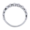 ESTATE .10CT DIAMOND 18KT WHITE GOLD 3D MILGRAIN SQUARE SEMI ETERNITY FUN RING
