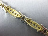 ESTATE WIDE 2.61CT DIAMOND 14K WHITE & YELLOW GOLD ETOILE X LOVE TENNIS BRACELET