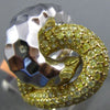 ESTATE EXTRA LARGE 2.48CT FANCY YELLOW DIAMOND 18K 2 TONE GOLD 3D LOVE KNOT RING