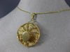 ANTIQUE LARGE 14KT YELLOW GOLD 3D HANDCRAFTED MEXICAN SOMBRERO PENDANT #22511