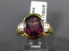 ESTATE WIDE 2.86CT DIAMOND & AAA AMETHYST 18K YELLOW GOLD ENGAGEMENT RING #21699