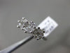 ESTATE 1.01CT DIAMOND 14K WHITE GOLD 3D 3 FLOWER CLUSTER FRIENDSHIP PROMISE RING