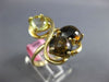 ESTATE 9.50CT AAA SMOKY TOPAZ & AAA YELLOW TOPAZ 14K YELLOW GOLD LOVE KNOT RING