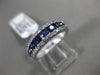 ESTATE 1.08CT DIAMOND & AAA SAPPHIRE 14KT WHITE GOLD 3D CHANNEL ANNIVERSARY RING