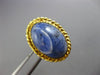 ANTIQUE EXTRA LARGE AAA SODALITE 14K YELLOW GOLD 3D SOLITAIRE OVAL ROPE CUFFLINK