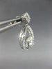ESTATE .80CT DIAMOND 14KT WHITE GOLD SOLITAIRE INFINITY FLOWER HANGING EARRINGS