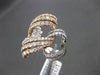 ESTATE LARGE 2.60CT DIAMOND 18KT WHITE & ROSE GOLD 3 DIMENSIONAL FLORAL RING