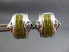 ESTATE 1.19CT WHITE & INTENSE FANCY YELLOW DIAMOND 14KT WHITE GOLD STUD EARRINGS