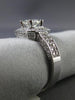 ESTATE GIA 1.42CT DIAMOND 14KT WHITE GOLD 3D HALO OCTAGON ENGAGEMENT RING #22024
