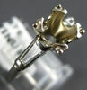 ESTATE .34CT DIAMOND PLATINUM 3 STONE FISHTAIL SEMI MOUNT ENGAGEMENT RING #15679