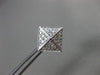 ESTATE LARGE .30CT DIAMOND 14KT WHITE GOLD CLASSIC SQUARE PYRAMID STUD EARRINGS