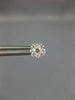 ESTATE .25CT DIAMOND 14K WHITE GOLD CLASSIC SQUARE ROUND CLUSTER STUD EARRINGS