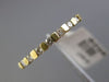 ESTATE .21CT DIAMOND 14K YELLOW GOLD 3D 7 STONE CHANNEL WEDDING ANNIVERSARY RING