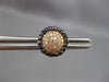 ESTATE .57CT WHITE & BLACK DIAMOND 14KT ROSE & BLACK GOLD CIRCULAR STUD EARRINGS
