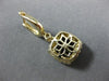 ESTATE LARGE 6.18CT DIAMOND & AAA GARNET 14KT YELLOW GOLD HALO HANGING EARRINGS