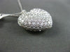 ESTATE LARGE 2.07CT DIAMOND 18KT WHITE GOLD 3D FILIGREE FLOATING HEART PENDANT