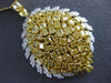 ESTATE EXTRA LARGE 26.99CT WHITE & FANCY YELLOW DIAMOND 18K 2 TONE GOLD NECKLACE