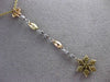 ANTIQUE LONG .19CT DIAMOND BY THE YARD 14KT TRI COLOR GOLD SNOWFLAKE PENDANT