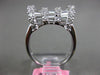 ESTATE WIDE 2.14CT ROUND & BAGUETTE DIAMOND 18K WHITE GOLD 3D MULTI ROW BOW RING