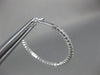 ESTATE LARGE 1.13CT DIAMOND 18KT WHITE GOLD 3D INSIDE OUT ROUND HANGING EARRINGS