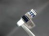 ESTATE 1.24CT DIAMOND & AAA BAGUETTE SAPPHIRE 14K WHITE GOLD 3D ANNIVERSARY RING