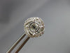 ESTATE .30CT DIAMOND 18K WHITE GOLD 3D SQUARE JACKET SEMI MOUNT STUD EARRINGS